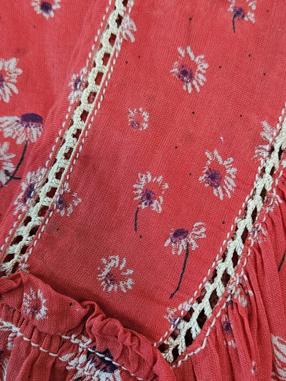 Free People Never A Dull Moment Peasant Blouse OS - Picture 6 of 9